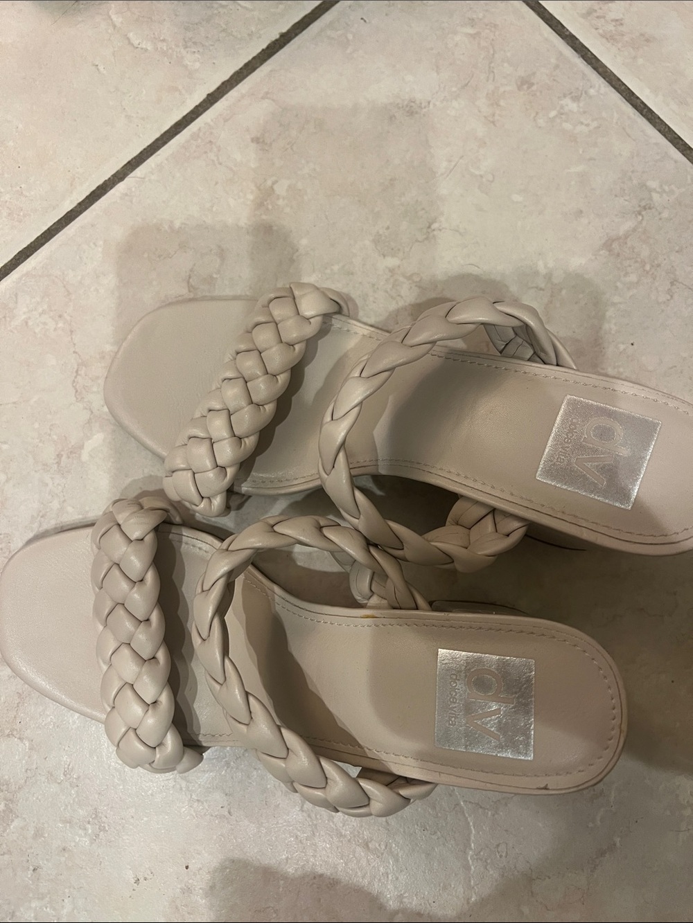 Women's Braided Slide Sandals in Light Beige - Dolce Vita